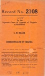 C. M. Miller v. Commonwealth of Virginia