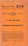 P. A. Wood, et al. v. Southern Shale Brick Corporation