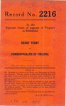 Henry Terry v. Commonwealth of Virginia