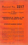 Commonwealth of Virginia, Ex Rel. County of Wise v. Interstate Railroad Company