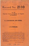 B. J. Kavanaugh, et al. v. C. W. Wheeling