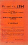Pennsylvania Railroad Company, Lessee, etc. v. J. Harold Black