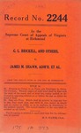 G. L. Brickell, et al. v. James M. Shawn, Administrator of the Estate of James M. Shawn, Jr., Deceased