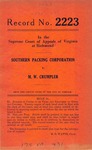 Southern Packing Corporation v. M. W. Crumpler