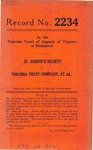 St. Joseph's Society v. Virginia Trust Company and J. D. Carneal, Jr., Executors of the Last Will and Testament of J. D. Carneal, deceased