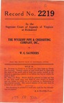 The Wyckoff Pipe and Creosoting Company, Inc. v. W. G. Saunders
