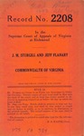 J. M. Sturgill and Jeff Flanary v. Commonwealth of Virginia