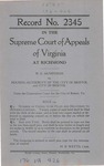 W. R. Mumpower v. Housing Authority of the City of Bristol and City of Bristol