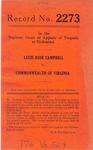 Lexie Rose Campbell v. Commonwealth of Virginia