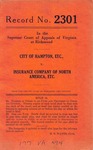 City of Hampton, etc. v. Insurance Company of North America, etc.