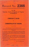 Cornelius F. Bland v. Commonwealth of Virginia