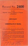 Rufus McCoy v. Commonwealth of Virginia