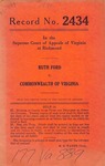 Ruth Ford v. Commonwealth of Virginia