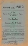 Dora Hamilton v. Commonwealth of Virginia