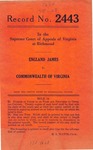 England James v. Commonwealth of Virginia