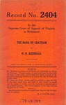 The Bank of Chatham v. O. H. Arendall