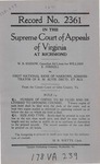 W. B. Snidow, Guardian Ad Litem for William E. Ferrell v. First National Bank of Narrows, Administrator of  R. M. Alvis, deceased, et al.