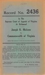 Joseph R. Mickens v. Commonwealth of Virginia