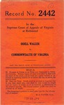 Odell Waller v. Commonwealth of Virginia