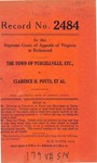 The Town of Purcellville v. Clarence H. Potts and Sarah E. Potts