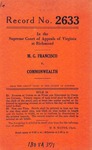 M.G. Francisco v. Commonwealth of Virginia