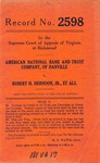 American National Bank and Trust Company, of Danville v. Robert H. Herndon, Jr., et al.