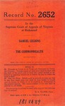 Samuel Legions v. The Commonwealth of Virginia