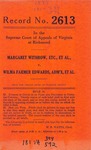 Margaret Withrow, etc., et al., v. Wilma Farmer Edwards Administratrix, etc.