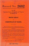 Morton Jordan v. Commonwealth of Virginia