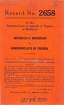 Archibald G. Robertson v. Commonwealth of Virginia