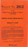 Peninsula Transit Corporation, etc., v. Barbara B. Jacoby