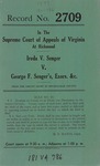 Ireda V. Senger v. George F. Senger's Executors