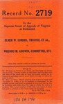 Elmer W. Somers, Trustee, et al. v. Wrendo M. Godwin, Committee for Norman R. Wessells