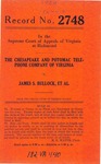 The Chesapeake and Potomac Telephone Company of Virginia v. James S. Bullock, et al.