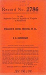 William M. Stone, Trustee, et al. v. E. B. Henderson