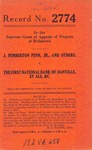 J. Pemberton Penn, Jr., et al. v. The First National Bank of Danville, et al., etc.