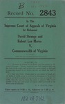 David Strange and Robert Lee Morse v. Commonwealth of Virginia