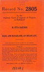 M. Etta Baecher v. Dana Ann McFarland , an Infant, etc.