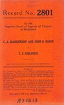 C. A. Blankenship and John D. Nance v. T. J. Childress