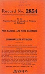 Paul Randall and Floyd Dandridge v. Commonwealth of Virginia
