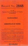 Walter Bateman v. Commonwealth of Virginia
