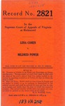 Lena Cohen v. Mildred Power