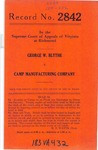 George W. Blythe v. Camp Manufacturing Company