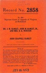 Dr. J. M. Hamlet, John M. Hamlet, Jr., and Mrs. B. K. Winston v. John Chappell Hamlet