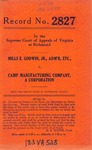 Mills E. Godwin, Jr., Administrator of the Estate of Gregory Dempsey Langston, deceased v. Camp Manufacturing Company