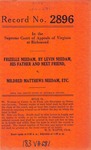 Frizelle Needam, by Levin Needam, His Father and Next Friend v. Mildred Matthews Needam, an Infant, etc.