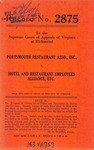 Portsmouth Restaurant Association, Inc. v. Hotel and Restaurant Employees Alliance, etc.