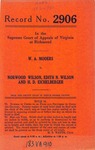 W. A. Mooers v. Norwood Wilson, Edith N. Wilson, and H. D. Eichelberger
