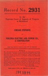 Chessie Stephens v. Virginia Electric and Power Company