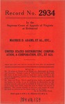 Maurice D. Adams, et al. v. United States Distributing Corporation, et al.